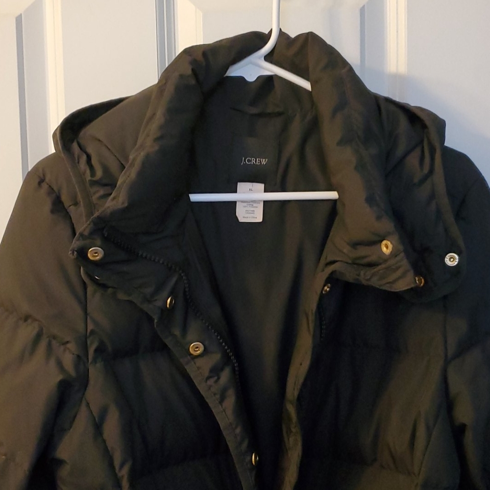 GUC j. Crew XL puffer belted long coat